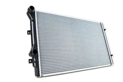 New aluminum radiator — three-quarter view